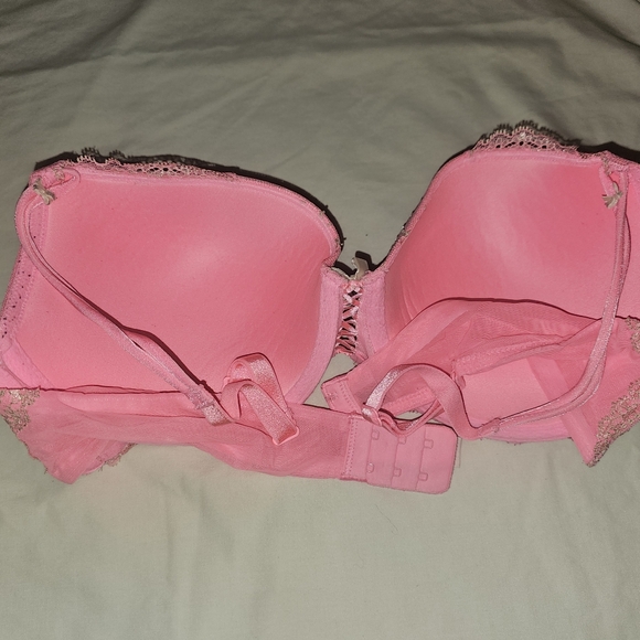 Victoria’s Secret Rare Padded Demi Vintage Pink Gold Lace Push Up Bra 38C RGUC - Picture 7 of 10